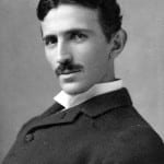 Portrait of Nikola Tesla.