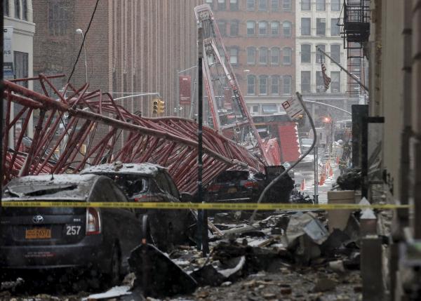 Equipment Damage: NYC Crane