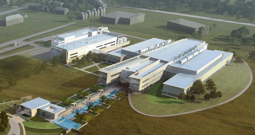 Architectural rendering of a proposed Department of Homeland Security facility.