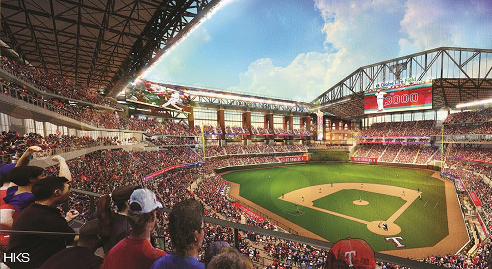 Architectural rendering of Globe Life Field.