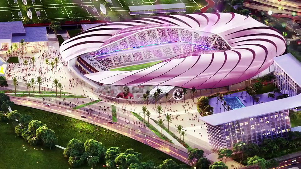 Architectural rendering of InterMiami CF Stadium.