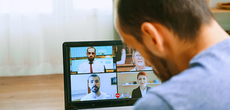team leader works remotely with technology adoption committee
